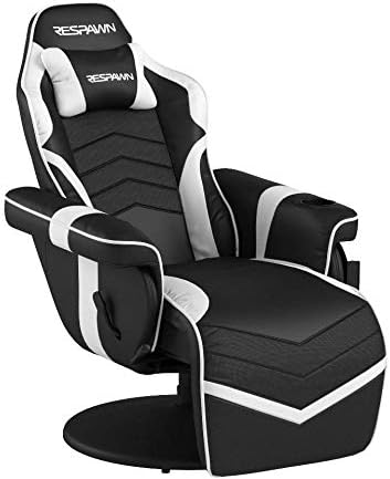 RESPAWN 900 Gaming Recliner Chair with Footrest, Cup Holder and Swivel | Ergonomic gaming recliner with footrest, cup holder, lumbar support, 135° recline & 360° swivel for console gaming