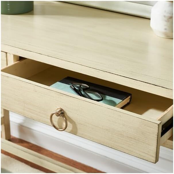 SAFAVIEH Home Collection Esther Antique White 2-Drawer Desk, Medium