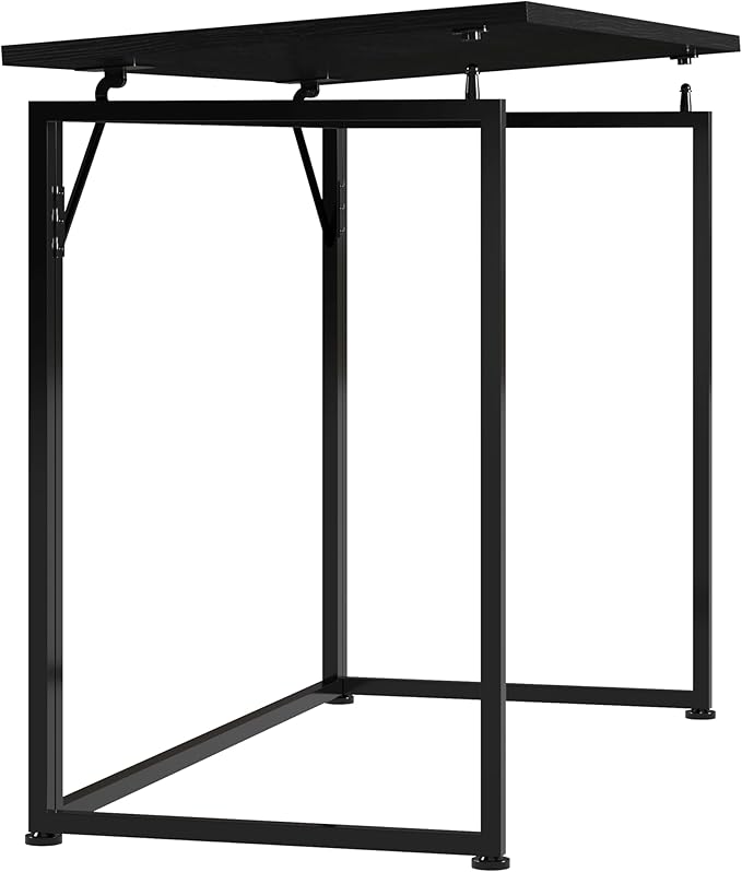 Techni Mobili Space Saving Folding Desk, Black