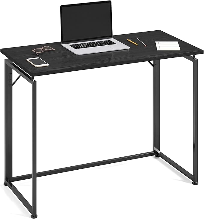 Techni Mobili Space Saving Folding Desk, Black