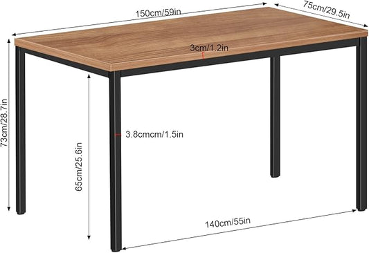 BAST BOARD 30x59 Inches - Brown Minimalist Desk for Home Office or Gaming