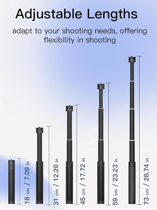 AOCHUAN 3-Axis Gimbal Stabilizer for Smartphone Smart AI XPro Black & B10 Storage Bag & E10 Extension Rod & P03 RGB Magnetic Fill Light
