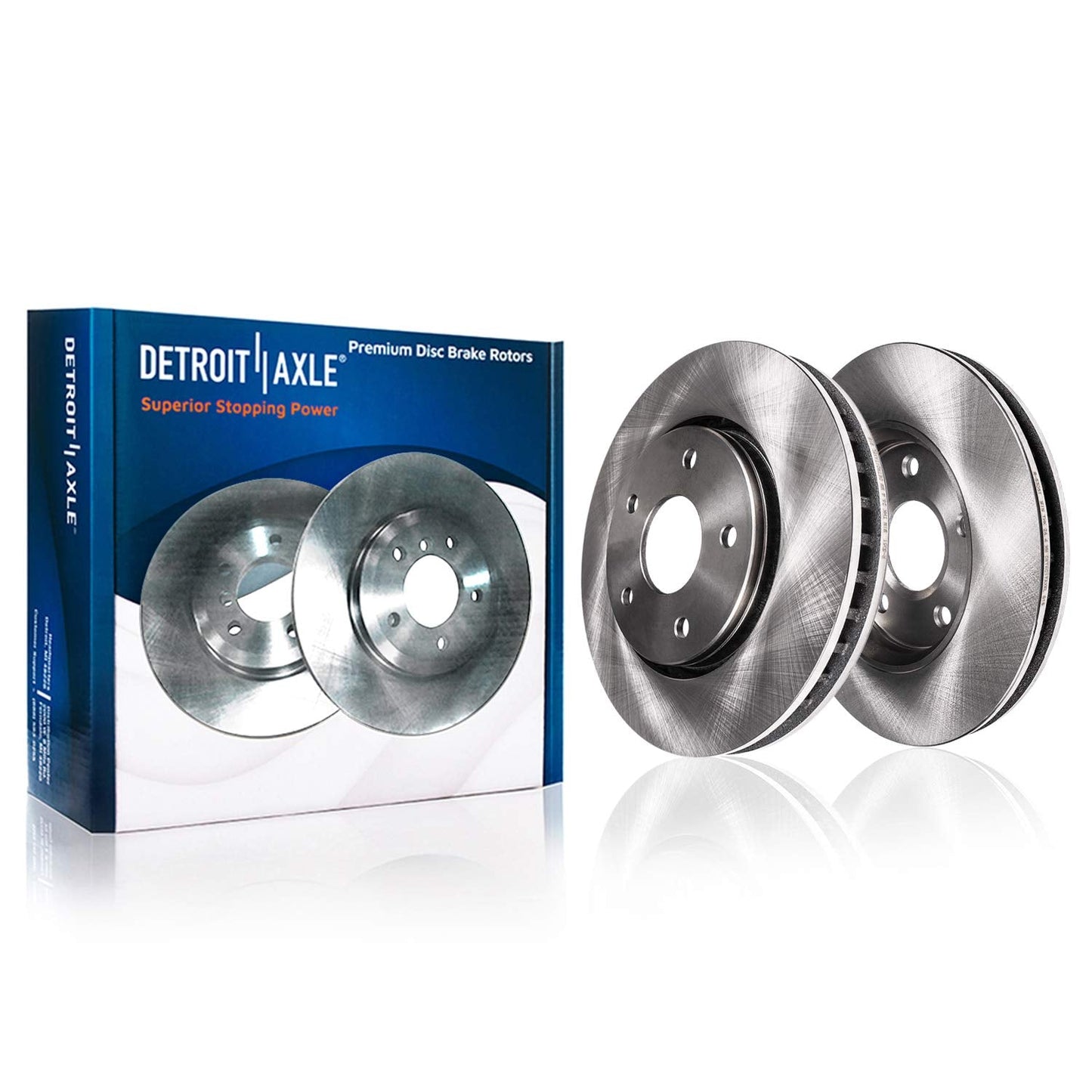 Detroit Axle - 5-Lug 10.94 (278mm) Front Disc Brake Rotors Replacement for 2010-2013 Ford Transit Connect - 2pc Set