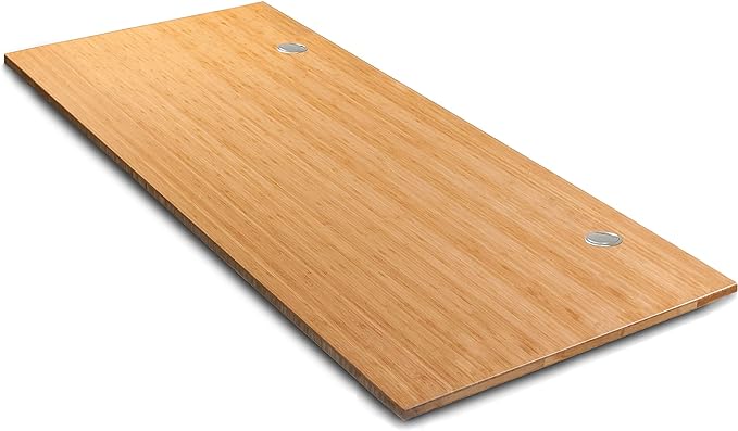 VWINDESK 72 x 30 x 1 Inch 100% Solid Bamboo Desk Table Top Only,for Standing Desk Home Office Desk with 60mm grommets(Right Angle)