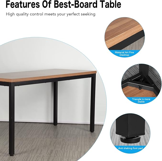 BAST BOARD 30x59 Inches - Brown Minimalist Desk for Home Office or Gaming