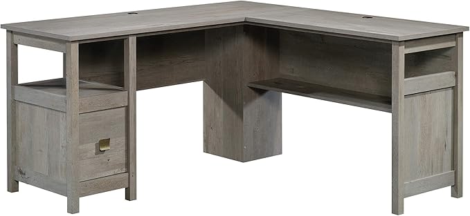 Sauder Cannery Bridge L-Desk, L: 59.06" x W: 59.06" x H: 30.04", Mystic Oak finish