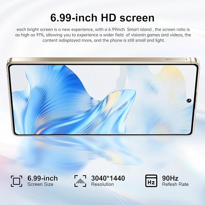 S26 Ultra 5G Unlocked Smartphone,16GB+512GB Cell Phone for Android 15, 6.99" Unlocked Cell Phone, 7000mAh, 68MP+108MP Dual Camera/Dual SIM/Fingerprint Lock/Face,Rose Gold
