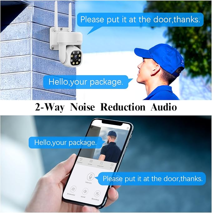(2026 Update 90 Days Storage) 5MP PT Wireless Security Camera System with AI Human Tracking, Dual-Band 2.4G&5G WiFi, 130° Wide Angle, 2-Way Audio, No Monthly Fee, Outdoor Home Security Kit