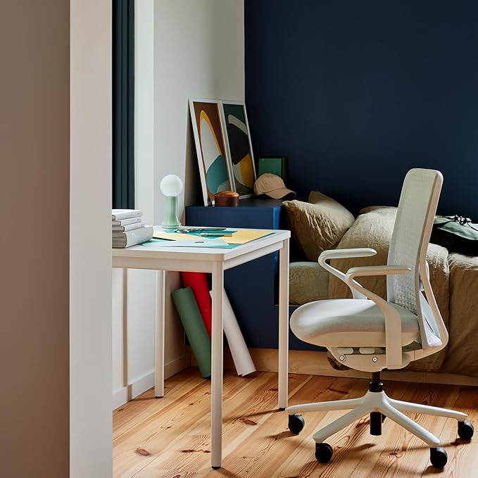 Branch Daily Desk - Functional At Home Office Desk with Effortless Assembly, Timeless Design, Rounded Corners, and Built-in Cable Notch - 48” W x 28.5” H x 24” D - Sage Work Table