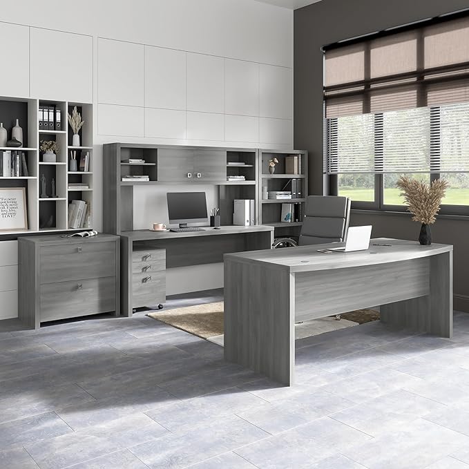 Bush Business Furniture Echo Computer Desk, 72W, Modern Gray