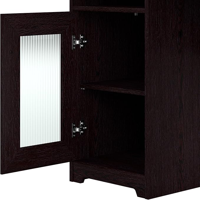 Bush Furniture Cabot 60W L Shaped Computer Desk in Espresso Oak