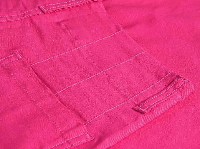miduo Womens High Waisted Cropped Wide Leg Stretchy Straight Pants Trousers with Pockets