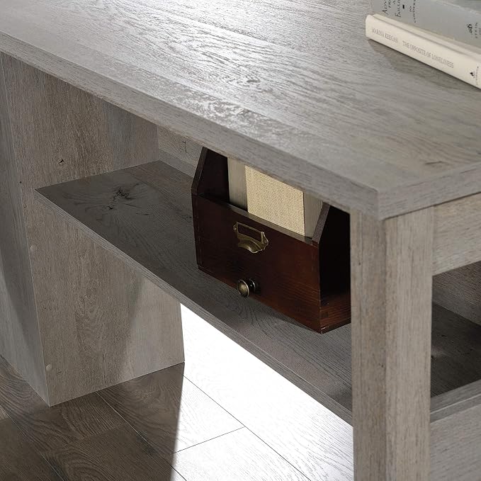 Sauder Cannery Bridge L-Desk, L: 59.06" x W: 59.06" x H: 30.04", Mystic Oak finish