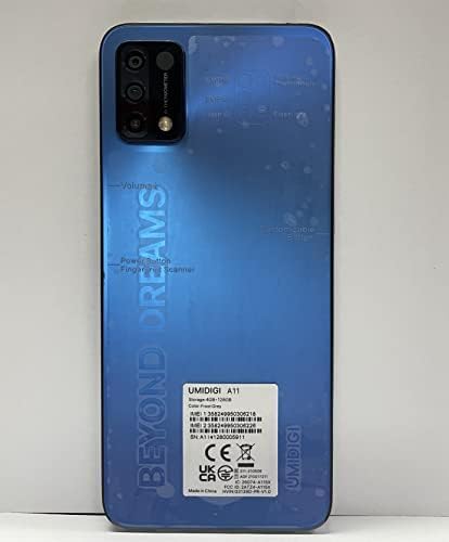 UMIDIGI A11 Unlocked Cell Phone, Helio G25, 4GB+128GB Expandable 256GB, 6.53 Inch FHD Touch Screen, AG Matte Glass Finish, 5150mAh Android 11 Smartphone, 16MP+8MP, Dual SIM 4G Volte, Al Face Unlock