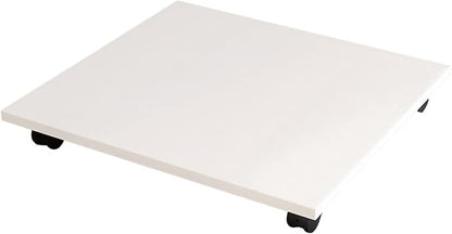 Under Desk Printer Stand with 4 Caster Wheels Office Movable Printer Copier Stand CPU Holder White Rolling Plant Rack Tray
