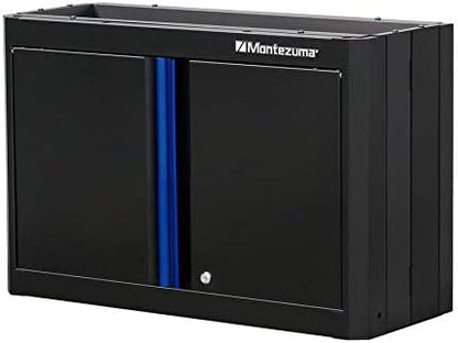 Montezuma Garage Tool Storage System - 11Piece Combo Workbench with Locking Cabinet & Stainless Steel Worktop - Pc-Bbcg