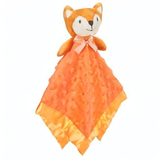 Pro Goleem Fox Security Blanket Orange Soft Baby Lovey Unisex Lovie Baby Gifts for Newborn Toddler Snuggle Toy Stuffed Animal 16 Inch