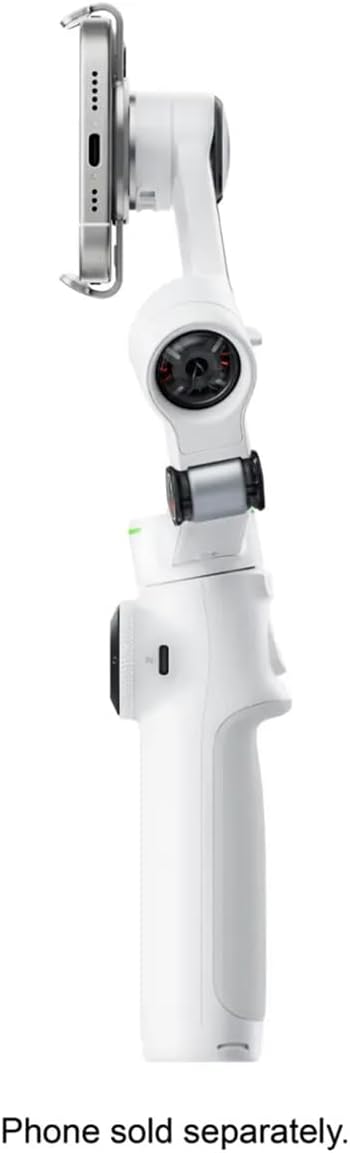Insta360 Flow 2 Pro 3-Axis AI-Powered Smartphone Gimbal Stabilizer Tracker Bundle, Summit White