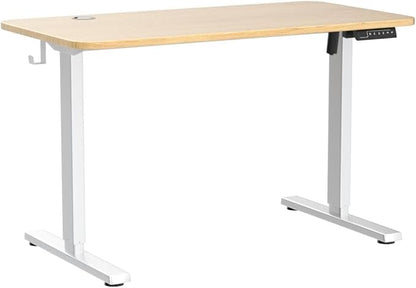 Sweetcrispy Electric Standing Desk, 40 x 24in Adjustable Height Electric Stand up Desk Standing Computer Desk Home Office Desk Ergonomic Workstation with 3 Memory Controller, Bamboo Texture