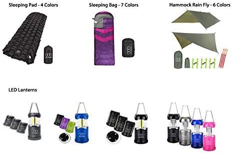 Gold Armour Camping Hammock - XL Double Hammock Portable Hammock Camping Accessories Gear for Outdoor Indoor with Tree Straps, USA Based Brand (Lime Green and Gray)