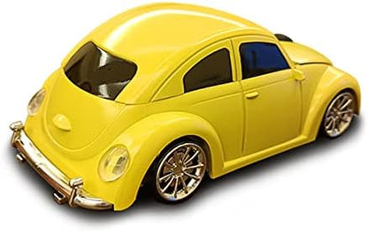 Wireless Mouse, TDRTECH Cool Sports Car Shaped Mouse 2.4GHz Optical Gaming Mouse for Computer PC Notebook Laptop - Yellow