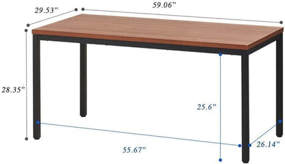 Simple and Sturdy 30x60 Inch Computer Desk - Modern Design for Home Office, Perfect for Work and Study, Multi-Purpose Table for Writing, Dining, and Workstation
