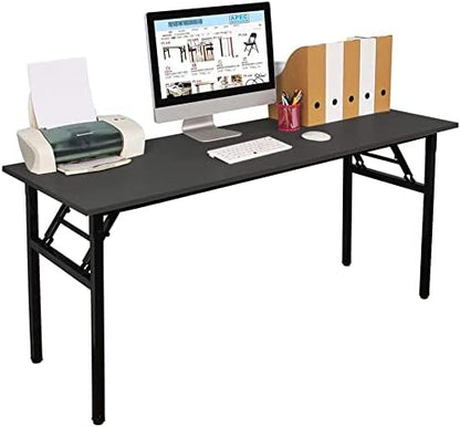 Computer Desk,55" Modern Simple Style Folding Tables,Home Office Writing Desk, Space Saving Foldable Table, No Install Needed