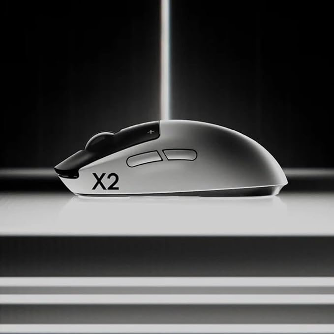 Logitech G PRO X2 SUPERSTRIKE Wireless Gaming Mouse - Black/White | Customizable Rapid Trigger Magnetic Analog Switches, Adjustable Click Haptics, 61g Lightweight, USB-C, <8K, For PC/Mac