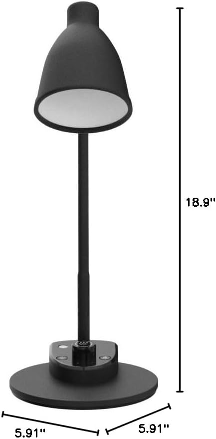 BOHON LED Desk Lamp with USB Charging Port 3 Color Modes Dimmable Reading Light Intelligent Induction Auto Dimming Task Lamp Flexible Gooseneck Table Lamp for Bedside Office, AC Adapter Include