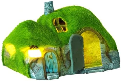 Garden Statues Outdoor Decor - Fairy House with Waterproof Solar Lights Resin Figurines for Yard Lawn Porch Outside Ornament or Garden Gift
