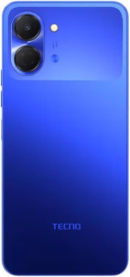 Tecno Spark 3 GO Ai 4G LTE (128GB + 4GB) (Compatible with Tmobile Mint Tello Boost Mobile and Worldwide) Dual SIM 6.74" 13MP Camera Model KN3 (Galaxy Blue)