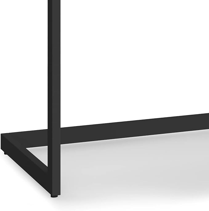 SIMPLIHOME Erina SOLID ACACIA WOOD Modern Industrial 72 Inch Wide Large Desk in Distressed Charcoal Brown, For the Office Desk, Writing Table, Workstation and Study Table