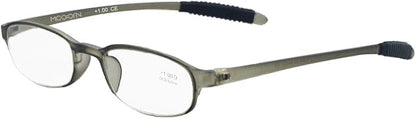 Lightweight Reading Glasses Grey Frame,Flexible(Memory Plastic) Readers, Men and Women
