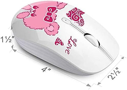 JUHOO Wireless Mouse with Nano Receiver for PC, Laptop, Notebook, Computer, MacBook, Less Noise, Portable Mobile Optical Mice(Bear).