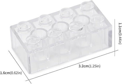 100pcs 2x4 Bricks Transparent Pieces Clear Parts Classic Building Kit Creative Play Set Blocks Toy Basic Accessories Compatible with 3001 Major Brands