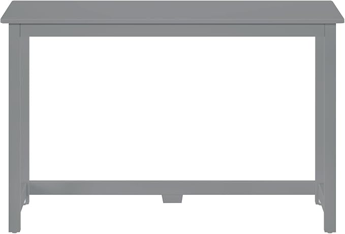 Max & Lily Solid Wood Desk, 47 Inches, Grey