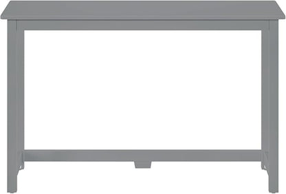 Max & Lily Solid Wood Desk, 47 Inches, Grey