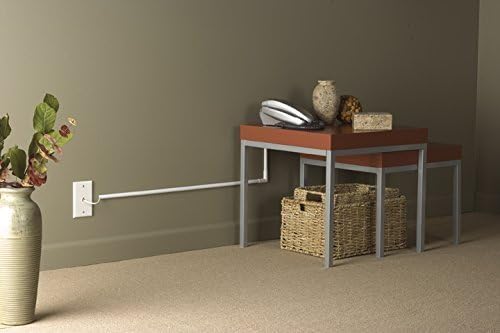 Legrand - Wiremold Kit Cordmate, Organizer and Hider, Cover, Concealer, and Protector for Wall, Single Cord, CMK10, Paintable