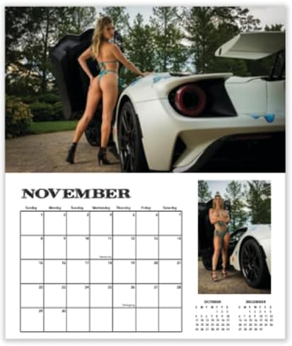 2026 Hot Girls & Cool Rides Deluxe Wall Calendar, with Free Poster, Pin Ups Cars Trucks