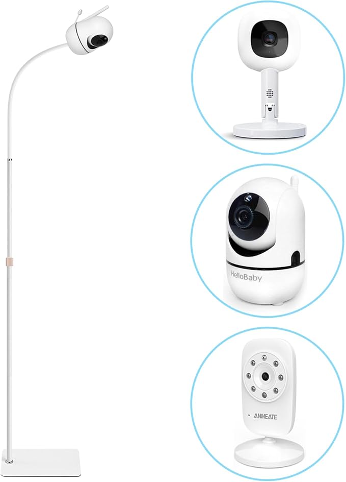 AISVAN Adjustable Height Baby Monitor Floor Stand Holder for Hellobaby HB6560/HB6550 HB65/HB66/HB248 Baby Monitor and Also Compatible with The Nanit Pro Smart Monitor & Flex Stand