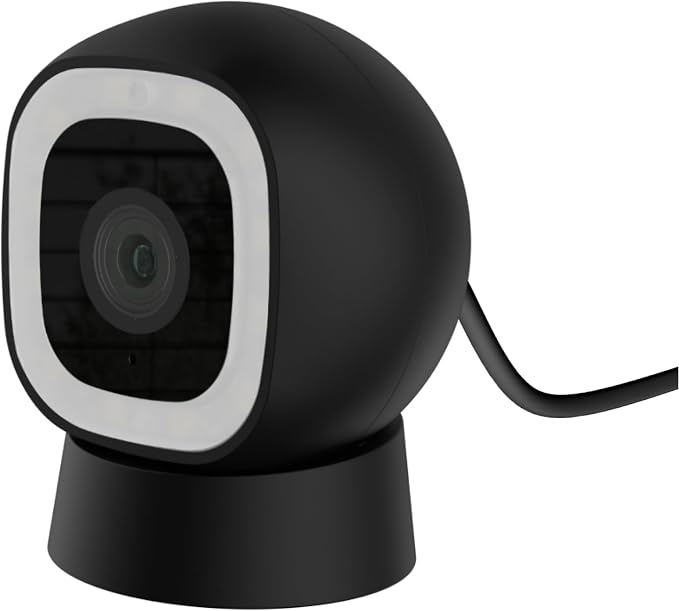 Luna 2K QHD Security Camera Indoor/Outdoor, 2.4GHzWired IP65 WiFi Camera for Home Security, Color Night Vision, Spotlight/Siren, AI Motion Detection, Smart Alerts, App Control (1, Black)