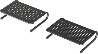 suptek Monitor Stand Riser for Computer,Laptop,Printer, Notebook and All Flat Screen Display with Vented Metal Platform and 4 Inches Height Underneath Storage (MST004-2)