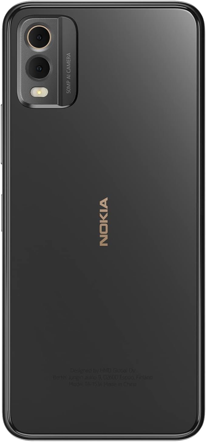 Nokia C32 | Android 13 | 3-Day Battery | Dual SIM | 50MP Dual Camera | 4/128GB | 6.5-Inch Screen | Unlocked GSM Smartphone | Not Compatible with Verizon or AT&T | Charcoal