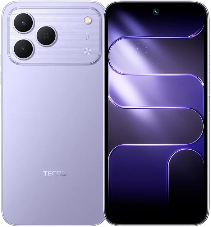 Tecno Spark 50 Ai 4G LTE (256GB + 4GB) (Compatible with Tmobile Mint Tello Boost Mobile and Worldwide) Dual SIM 6.78" 120Hz 50MP Camera (Aurora Purple)