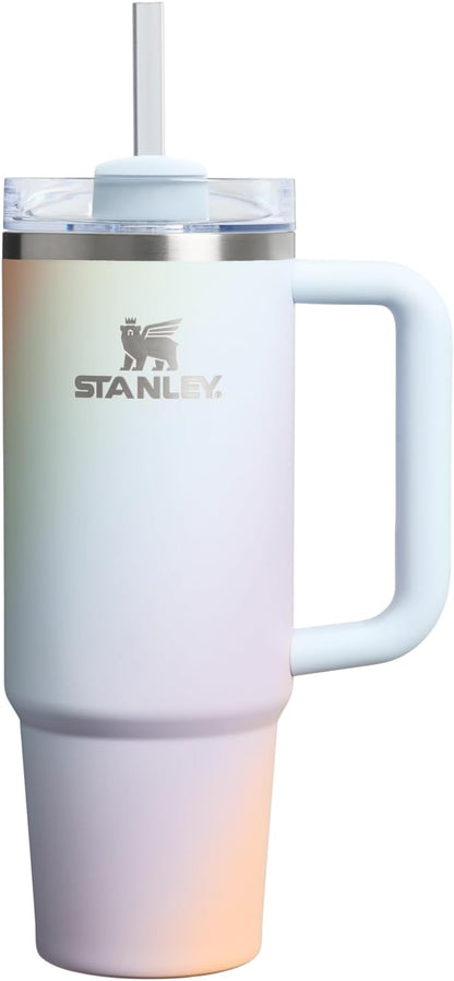 STANLEY Quencher H2.0 Flow State Tumbler, 30 oz, Sunrise Spiral | Handle and Straw | 3-Position Lid | Cup Holder Compatible for Travel | Insulated Stainless Steel Cup | BPA-Free