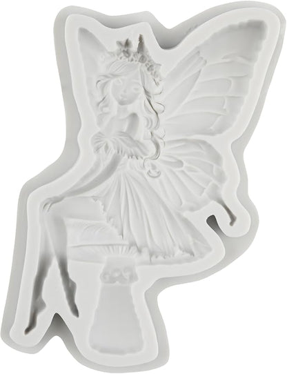 Flower Fairy Polymer Clay Molds Butterfly Fairy Mushroom Silicone Mold for DIY Crafts Epoxy Resin Casting Polymer Clay Tools Craft Air Dry Jewelry Making