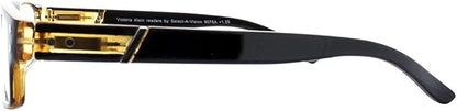 SAV Eyewear (Select-A-Vision) Victoria Klein Fashion Round Reading Glasses 9076 Brown, 1.50