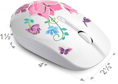 JUHOO Wireless Mouse with Nano Receiver for PC, Laptop, Notebook, Computer, MacBook, Less Noise, Portable Mobile Optical Mice