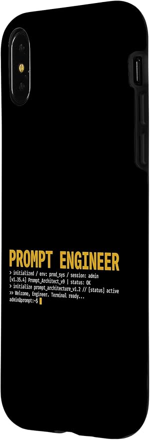 Prompt Engineer Terminal Screen AI Developer Software Coder Case for iPhone X/XS
