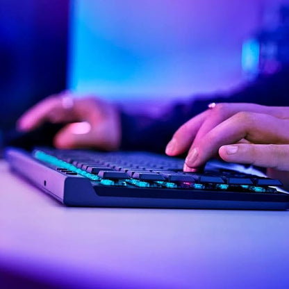 Logitech G515 Lightspeed TKL Wireless Gaming Keyboard (Tactile) - Black | LIGHTSPEED, low profile gaming, LIGHTSYNC RGB, thin tenkeyless design, PBT keycaps, mechanical switches